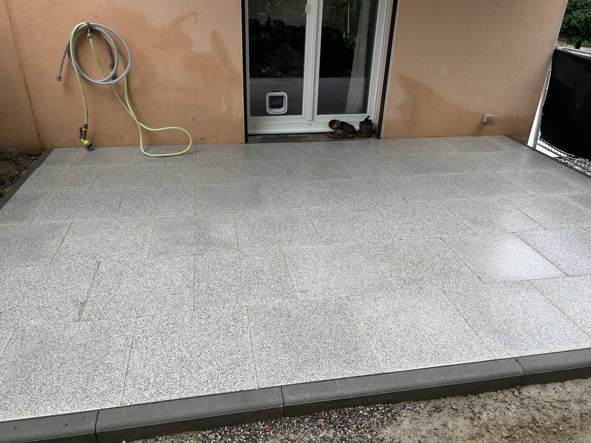 Pose de dalles granités à Altkirch Guebwiller