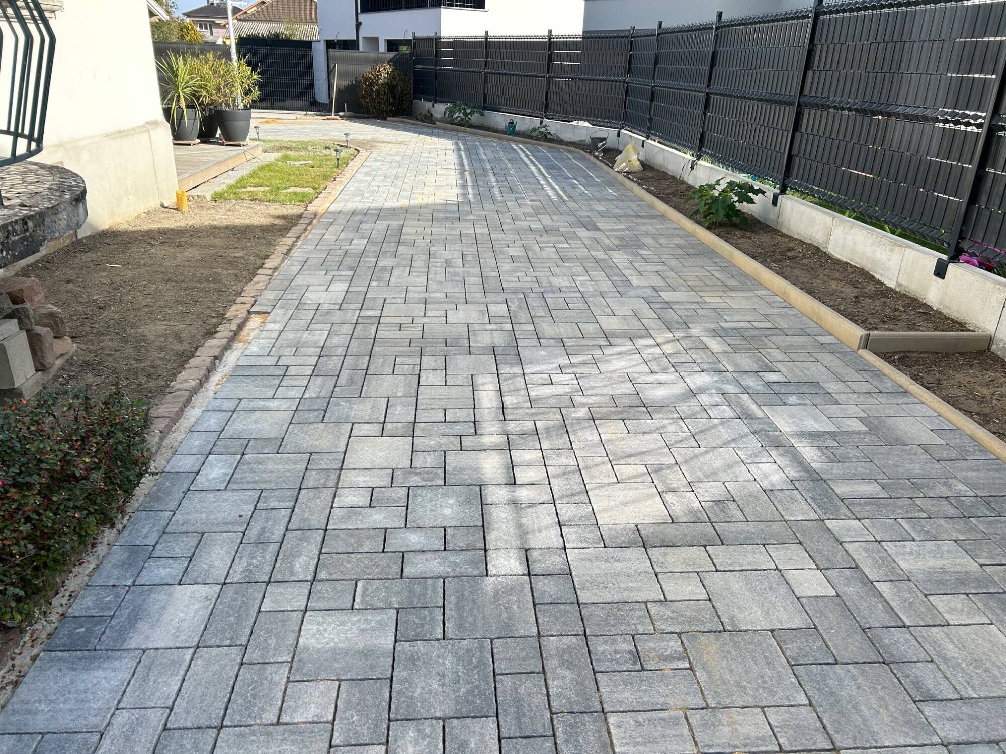 Pose de pavés en plusieurs formats à Richwiller Kingersheim 1